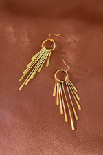 X-GOLD PLATED BOHO FRINGE EARRING