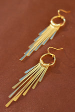 X-GOLD PLATED BOHO FRINGE EARRING